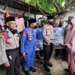 Batalyon VI Pusdik Polair Pondok Dayung Melaksanakan Bakti Sosial 250 Paket Sembako, Senin (25/04/2022), (Foto: V24/AL)