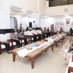 Kedatangan Menteri Pemberdayaan Perempuan dan Perlindungan Anak RI di Polda Sumut, Selasa (26/04/2022), (Foto: V24/M.anwar)