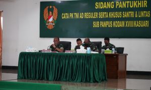 Dalam Sidang Yang Dipimpin Pangdam Ini Diikuti Oleh 171 Orang Cata PK Reguler, Selasa (26/04/2022), (Foto: V24/AL)