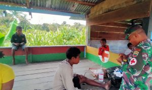 Petrus (15), Salah Seorang Warga Yang Mendapat Pengobatan Gratis Mengucapkan Terima Kasih, Jumat (29/04/2022), (Foto: V24/AL)