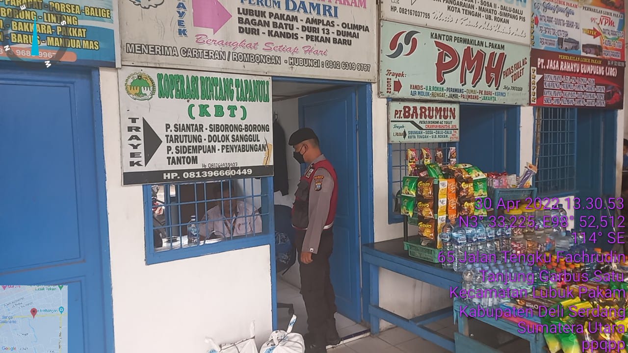 Polres Kota Deli Serdang Sedang Melakukan Patroli, Sabtu (30/04/2022), (Foto: V24/M.anwar)