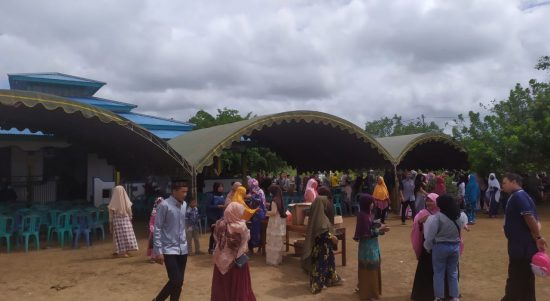 Halal bi halal Bertempat di Masjid Al-Mujahidin Kampung Metaat Makmur Distrik Eligobel, Minggu (07/05/2022), (Foto: V24/AL)
