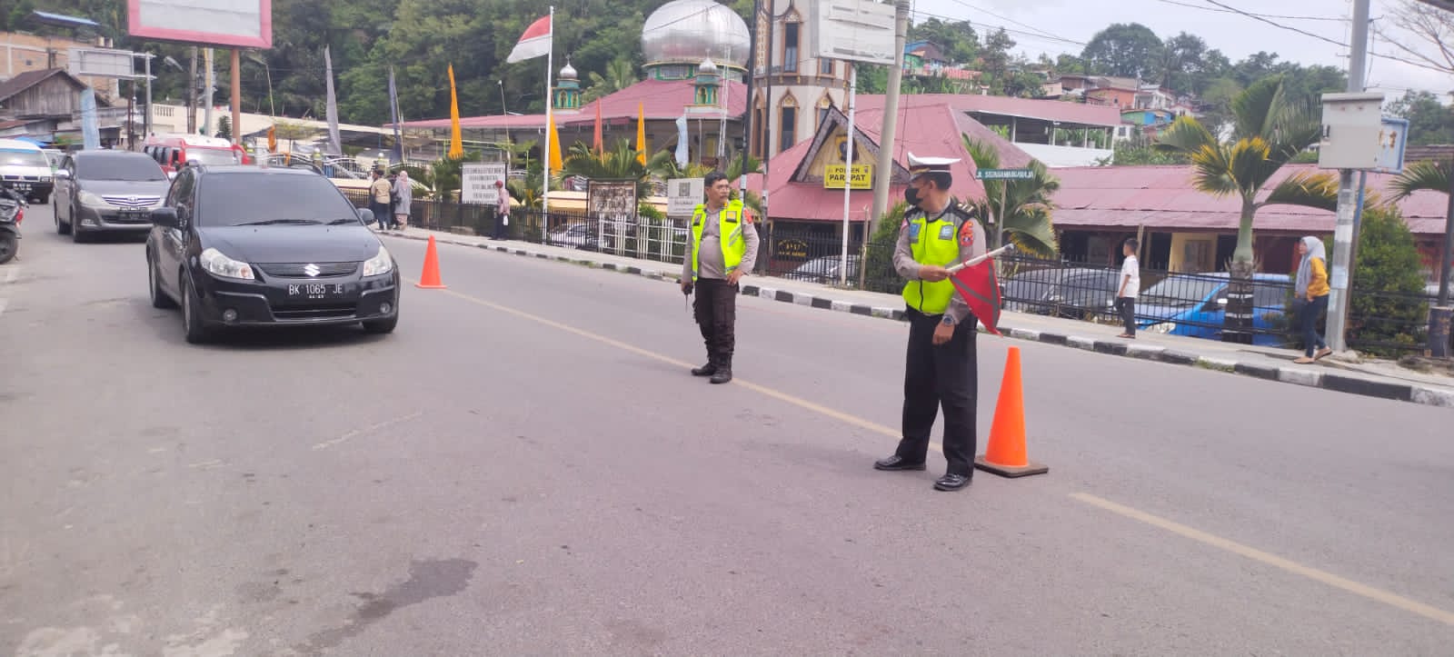 Personel Polres Simalungun Sampai Saat ini Masih Siap Siaga, Minggu (08/05/2022), (Foto: V24/AL)