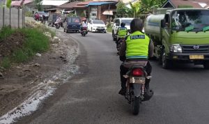 Berpatroli Naik Motor di Brastagi Memang Seru, Sabtu (07/05/2022), (Foto: V24/M.anwar)