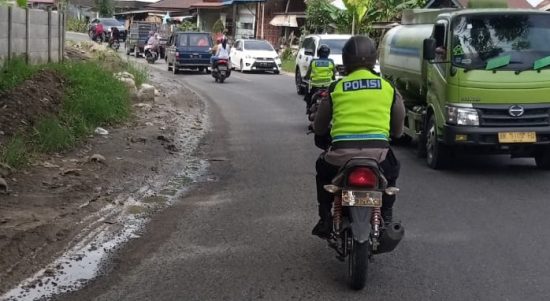 Berpatroli Naik Motor di Brastagi Memang Seru, Sabtu (07/05/2022), (Foto: V24/M.anwar)