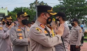 AKBP Arwin Amrih Wientama Memimpin Apel Perdana Pasca Libur Hari Raya Idulfitri 1442 H, Senin (09/05/2022), (Foto: V24/AL)