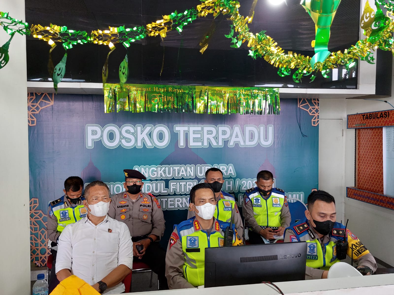 Operasi Ketupat Toba 2022 yang Bertempat di Pos Bandara Internasional Kualanamu, Senin (09/05/2022), (Foto: V24/M.anwar)