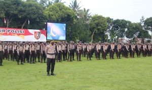 Apel Pagi Bersama Seluruh Personel Setukpa Lamdiklat Polri dan Siswa SIP , Senin (09/05/2022), (Foto: V24/AL)