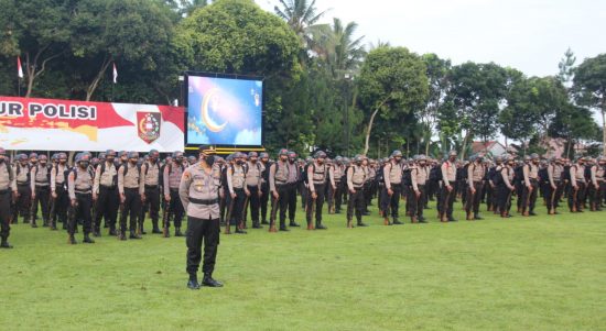 Apel Pagi Bersama Seluruh Personel Setukpa Lamdiklat Polri dan Siswa SIP , Senin (09/05/2022), (Foto: V24/AL)