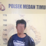 Pelaku yang ditangkap bernama Jonathan Bangun (31) warga Jalan Pasar Pinter, Selasa (10/05/2022), (Foto: V24/AL)