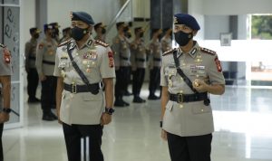 Pelaksanaan Kegiatan Upacara Sertijab Pada Pagi Hari ini Diawali dengan Laporan Perwira, Rabu (11/05/2022), (Foto: V24/AL)