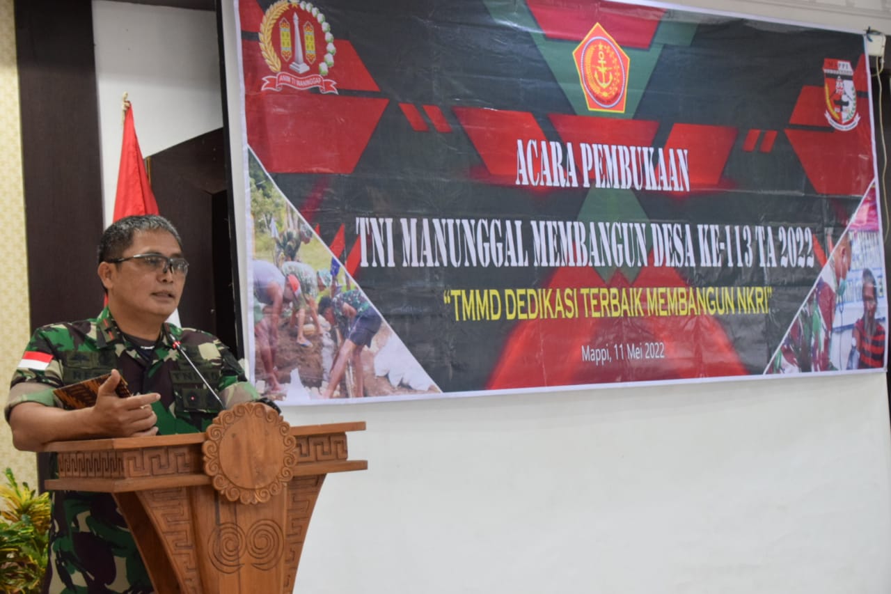 Pelaksanaan TMMD Ke-113 Tersebut Dilaksanakan Mulai Tanggal 11 Mei 2022, Rabu (11/05/2022), (Foto: V24/AL)