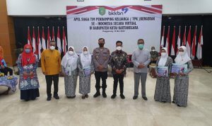 Polres Kutai Kartanegara Kompol Teguh Joko Sriono menghadiri Kegiatan Apel Siaga, Kamis (12/05/2022), (Foto: V24/AL)