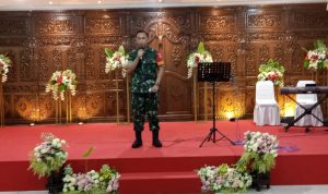 Kodim 0735/Surakarta Monitoring Atau Memantau Kegiatan yang Bertempat di Sarila Hotel, Jumat (13/05/2022), (Foto: V24/AL)