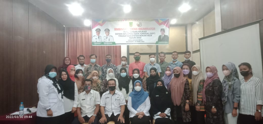 Kabupaten Rokan Hilir Sudah Menyiapkan Tenaga Enumerator atau Pendata, Kamis (13/05/2022), (Foto: V24/Reza)