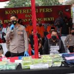 Pemusnahan Langsung Dipimpin Kapolrestabes Medan Kombes Pol Valentiono Alfatatareda, Kamis (13/05/2022), (Foto: V24/M.anwar)