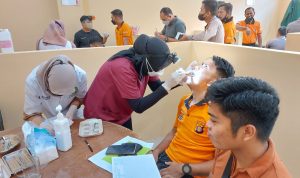 Pemerikasaan Kesehatan Meliputi Tinggi dan Berat Badan, Visus Mata, Gigi, Sample Darah dan Urine, Selasa (14/05/2022), (Foto: V24/AL)