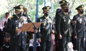 Pemakaman Militer Almarhum Mayjen TNI (Purn) Ahmad Supriyadi, Minggu (15/05/2022), (Foto: V24/AL)