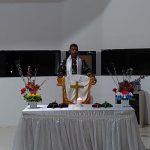 Letda Inf Stenly Andaria Menjadi Pengurus Pelayan Gereja GKI Skouw, Kamis (19/05/2022), (Foto: V24/AL)