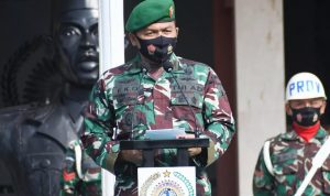 Letkol Inf Yuli Eko Purwanto yang Bertindak Sebagai Irup Membacakan Amanat, Jumat (20/05/2022), (Foto: V24/AL)