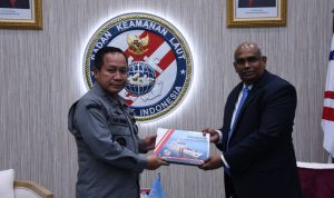 Kepala Bakamla RI Laksdya TNI Dr. Aan Kurnia Menerima Kunjungan UNODC, Kamis (19/05/2022), (Foto: V24/AL)