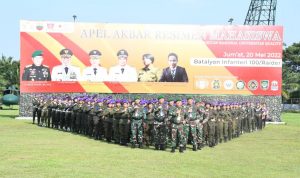 Mayjen TNI Achmad Daniel Chardin, SE, Msi, Saat Memimpin Upacara, Jumat (20/05/2022), (Foto: V24/AL)
