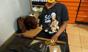 Polsek Kubu Berhasil Menangkap Seorang Pria Berinisial DS (36Th), Senin (23/05/2022), (Foto: V24/Dedi)