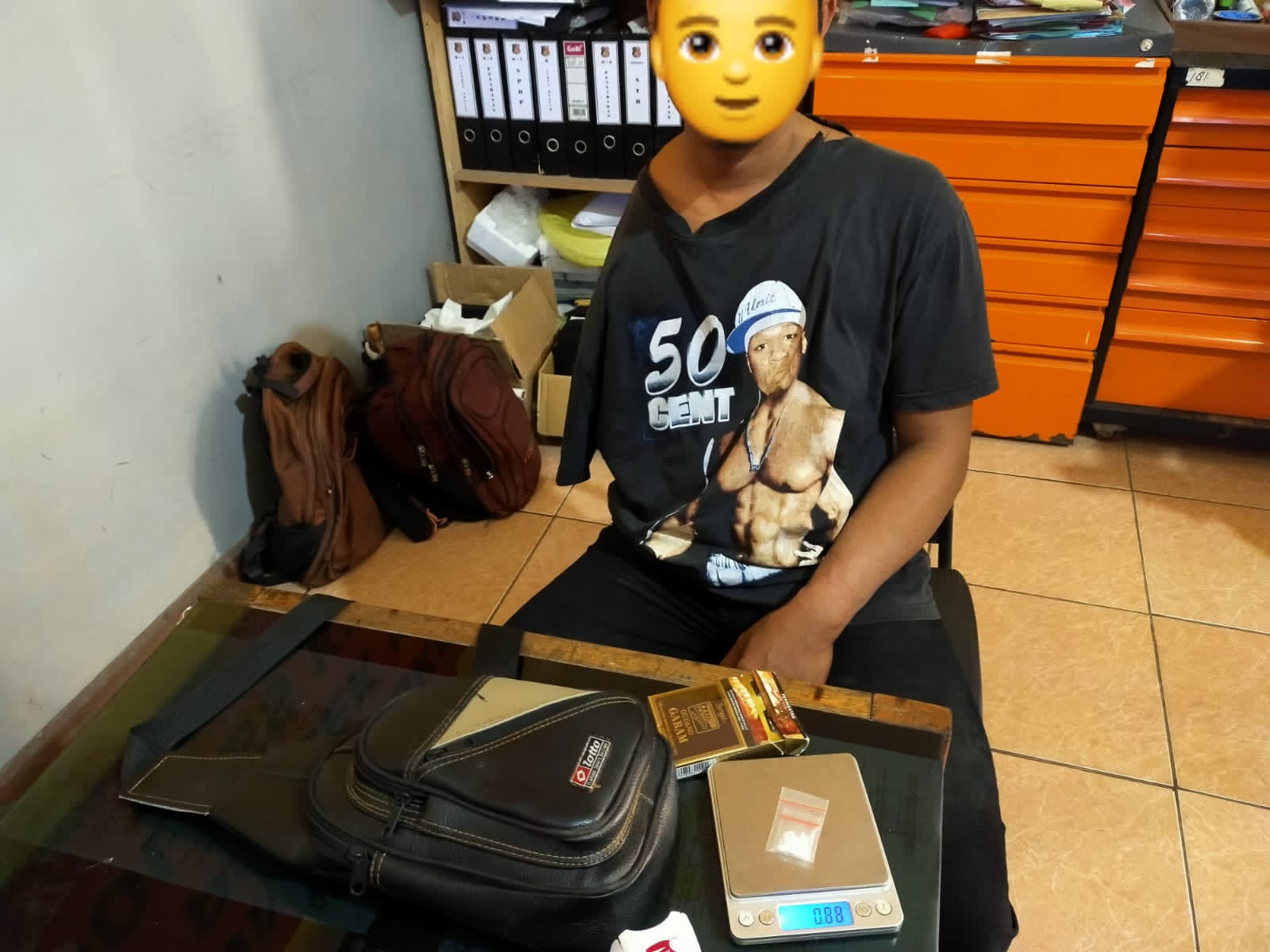 Polsek Kubu Berhasil Menangkap Seorang Pria Berinisial DS (36Th), Senin (23/05/2022), (Foto: V24/Dedi)