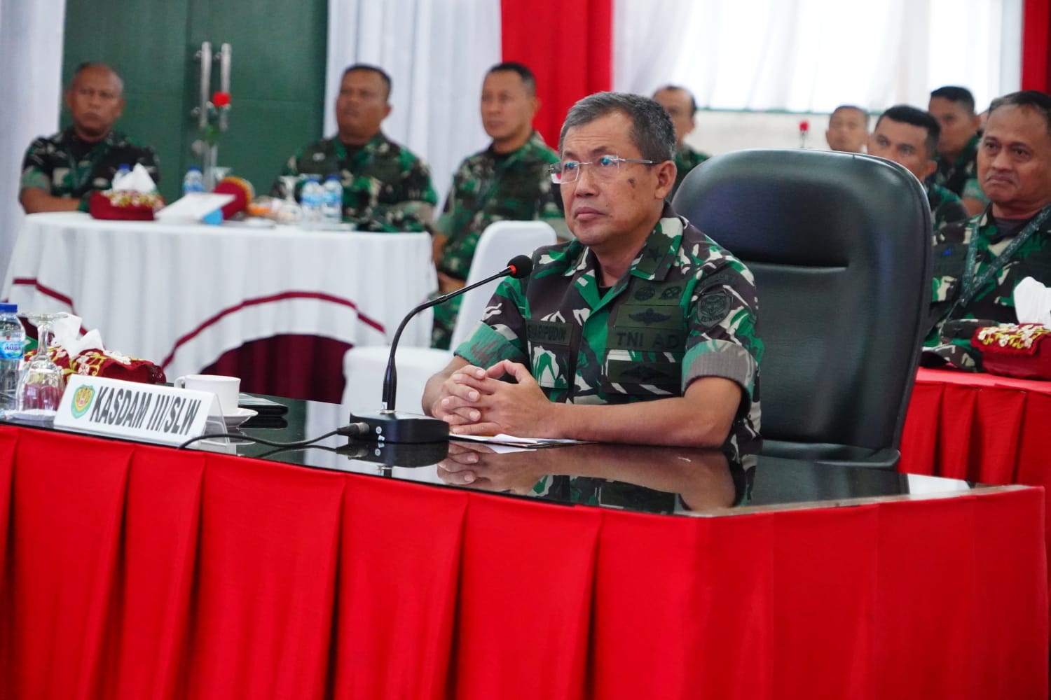 Jenderal TNI Dudung Abdurachman Memberikan Arahan Kepada Peserta Apel, Selasa (24/05/2022), (Foto: V24/AL)