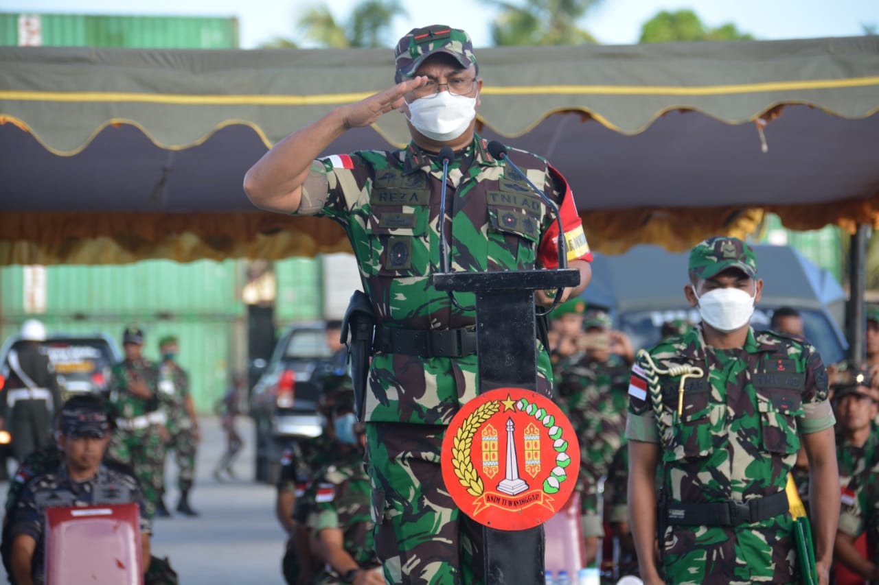 Mayor Inf Karuniawan Hanif Arridho, S.E, M.M yang Melaksanakan Tugas Operasi, Sabtu (28/05/2022), (Foto: V24/AL)