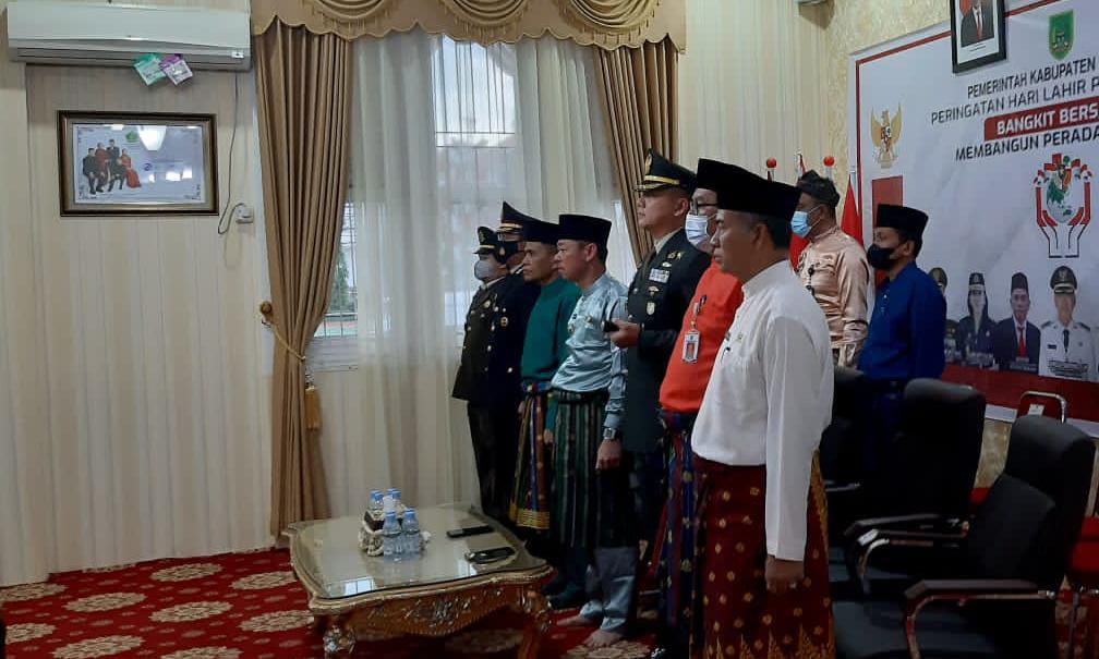 Peringatan Hari Lahir Pancasila Secara Virtual Berdasarkan Surat Edaran, Rabu (01/06/2022), (Foto: V24/AL)