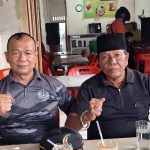 H.Idral Fiter Tanjung, ST Ketua Sabiduak Sadayuang Lintas Suku (kiri) didampingi Ketua PKDP Kota Medan H. Masrizal Tanjung, SE (kanan) di Jalan Bromo Medan, Selasa (18/8/2026). (V24/Erwan Sikumbang